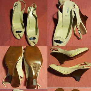 Authentic Fendi Sling Backs Size 10